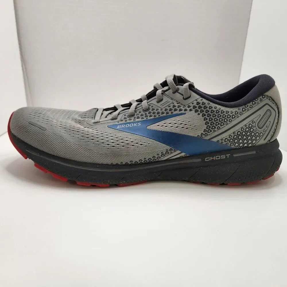 Brooks Ghost 14 Shoes Men's Size 13 D Gray Running Sneakers Athletic 1103691D078